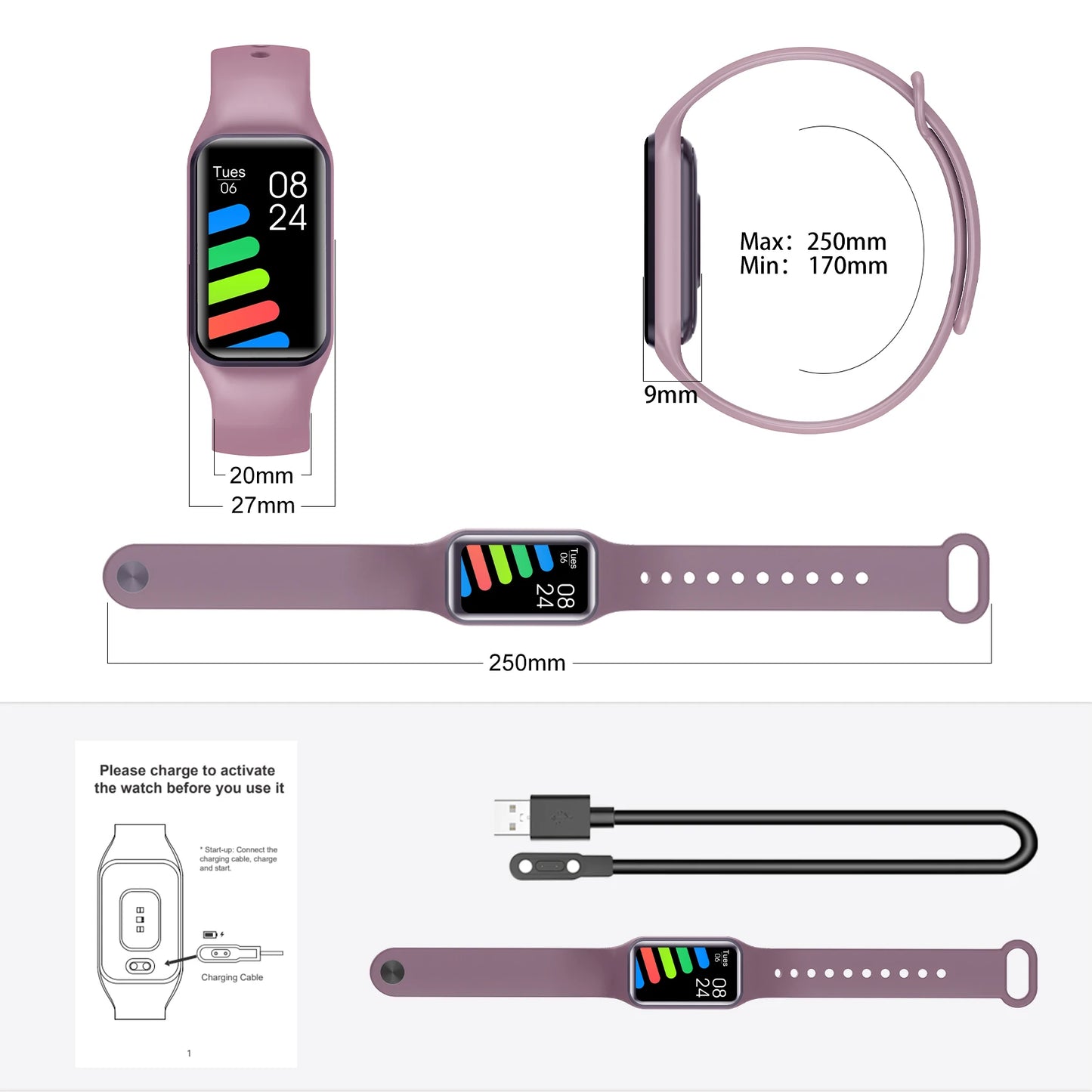 Sleep Monitor Pedometer Fitness Watch