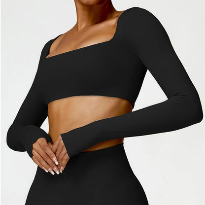 Long sleeved Sports Workout Top