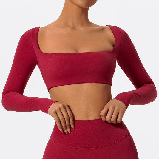 Long sleeved Sports Workout Top