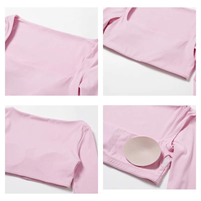 Long sleeved Sports Workout Top