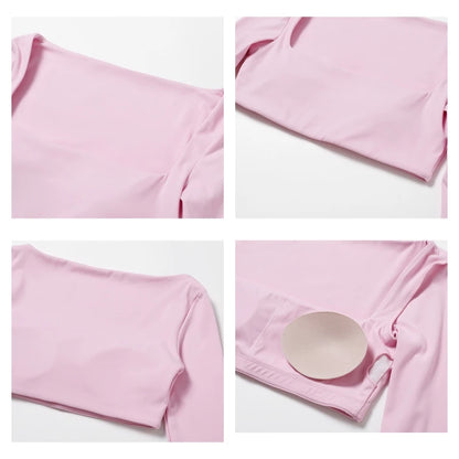 Long sleeved Sports Workout Top