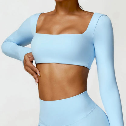 Long sleeved Sports Workout Top