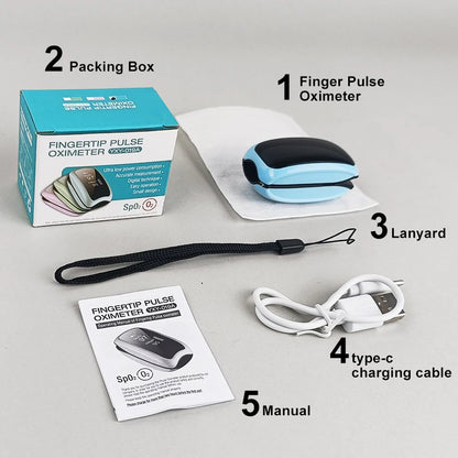 LED Digital Recharge Finger Pulse Oximeter