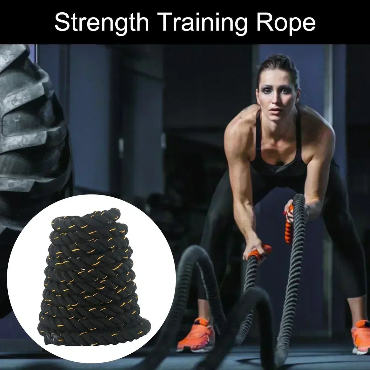 Play Power Rope Battle Power Rope - Durable Training Rope for Strength & Endurance ...